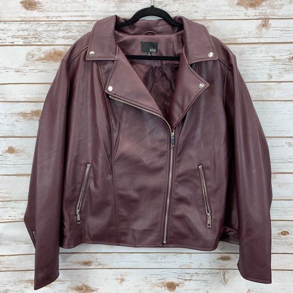 a.n.a Jackets & Blazers - a.n.a Faux Leather Midweight Motorcycle Jacket